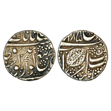 Sikh Empire, silver rupee, Amritsar mint, 'Nanak Shahi' couplet, frozen year VS 1885/99, '