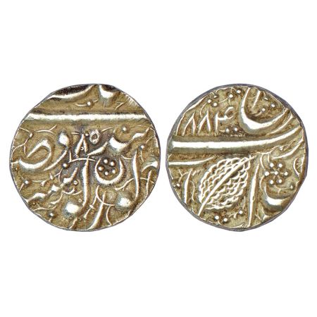 Sikh Empire, silver ½ rupee, Amritsar mint, frozen year VS 1884 on reverse, year 85 on obv