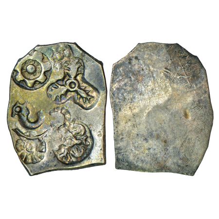 Imperial Magadhan silver punch-marked Karshapana coin (400-350 BC), GH series I, variety n