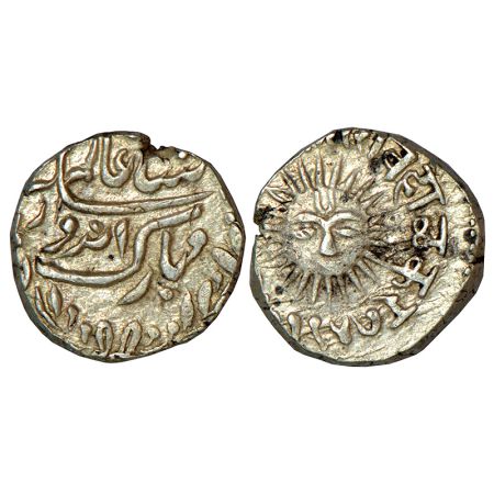 Indore, Shivaji Rao (1886-1903 AD), silver ¼ rupee, big sun type, Indore mint, in the name