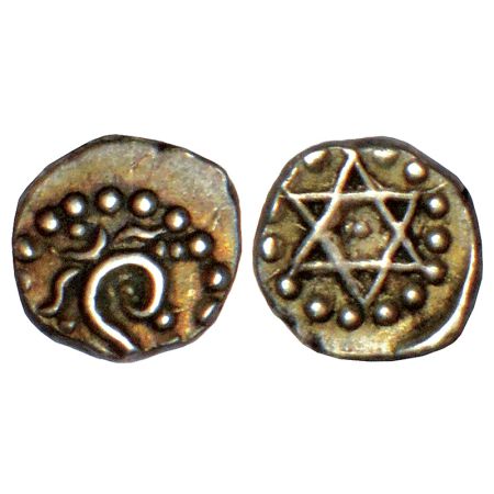 Travancore, Bala Rama Varma (1798-1810 AD), silver china chuckram, B. Sarasan coin 175, 0.