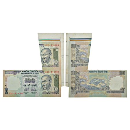 100 rupees, misprint, Gandhi series, ND (1992-1997), signed by C. Rangarajan, inset 'E', s