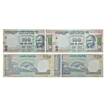 100 rupees, misprint, Gandhi series, 2016, signed by Raghuram Rajan, without inset,telesco