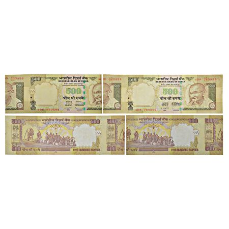 500 rupees, misprint, Gandhi series, 3rd issue, 2009, signed by D. Subbarao, inset 'E', se