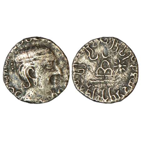 Western Kshatrapas, Karddamaka dynasty, silver drachm of Rudradaman as Mahakshatrapa, (165