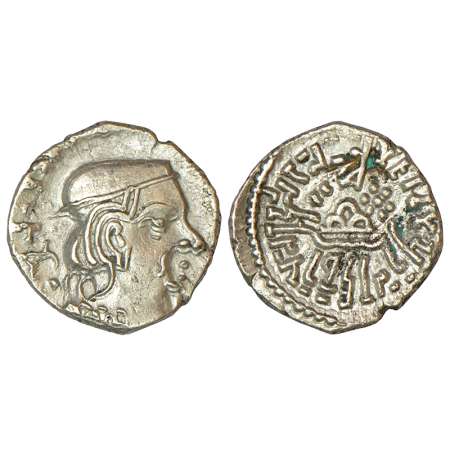 Western Kshatrapas, house of Jivadaman II, silver drachm of Rudrasimha II as Kshatrapa (30