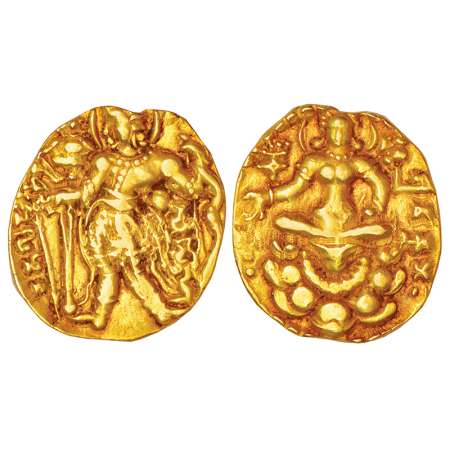 Gupta Empire - gold dinar of Chandra Gupta II (c.375-415 AD), 'Archer' type, S. Kumar Clas