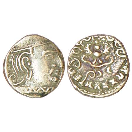 Gupta Empire - silver drachm of Chandra Gupta II (375-415 AD), 'Western India' type, S Kum