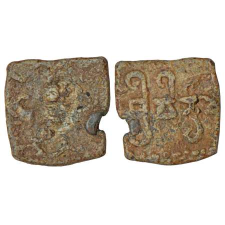 Gupta Empire, lead coin of Chandra Gupta II (375-415 AD), 'Western India/Gujarat' type, Pi