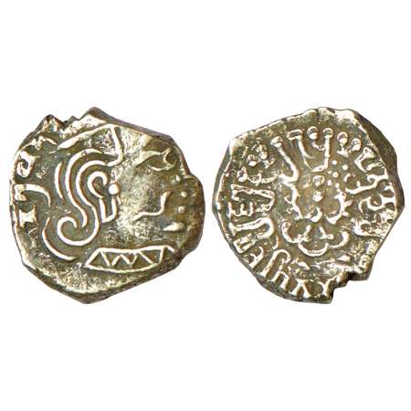 Gupta Empire - silver drachm of Kumara Gupta I (415-450 AD), 'Western India' type, dated G