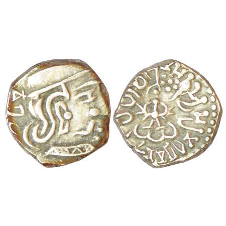 Gupta Empire - silver drachm of Kumara Gupta I (415-450 AD), 'Western India' type, dated G
