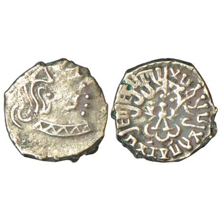 Gupta Empire, silver drachm of Kumara Gupta I (415-450 AD), 'Western India' type, S Kumar 