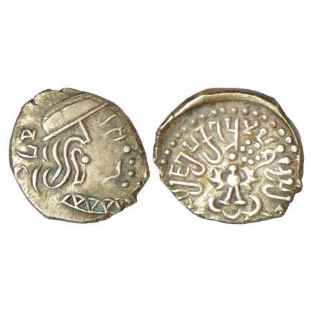 Gupta Empire - silver drachm of Kumara Gupta I (415-450 AD), 'Western India' type, S Kumar