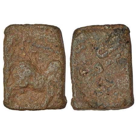 Gupta Empire, lead coin of Kumara Gupta I (415-450 AD), Western India/Gujarat 'bull' type,