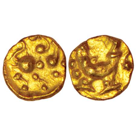 Chalukyas of Kalyani, uninscribed fanam, attributed to Vikramaditya VI (1076-1116 AD), unp
