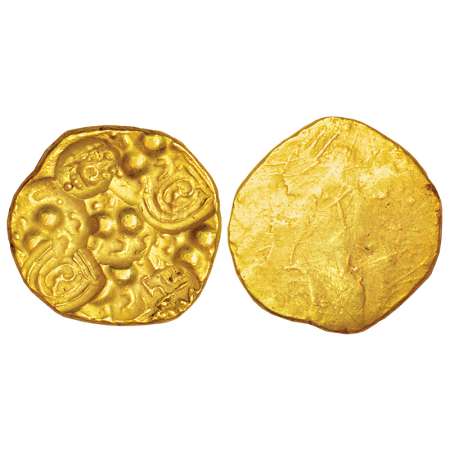 Yadavas of Devagiri, gold punch-marked Gadyana of Singhana I (1115-1145 AD), Gold Gadyana,