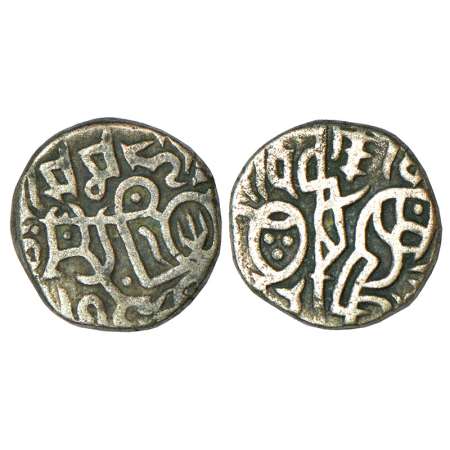 Chauhans of Ajmer, billion Jital of Prithvi Raja III (1179-1192 AD), Deyell 225a-b, 3.22g.