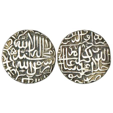 Akbar (1556-1605 AD), silver rupee, Dar ul-Khilafat Jaunpur mint, AH 978, KM 80.10, 11.27g