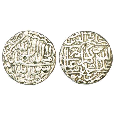 Akbar (1556-1605 AD), silver rupee, Dar ul-Khilafat Jaunpur mint, AH 978, KM 80.10, 11.02g