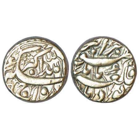 Akbar (1556-1605 AD), silver rupee, Qila Bandhu mint, KM 96.1, 11.38g. Obv: Riwaz i-sikka 