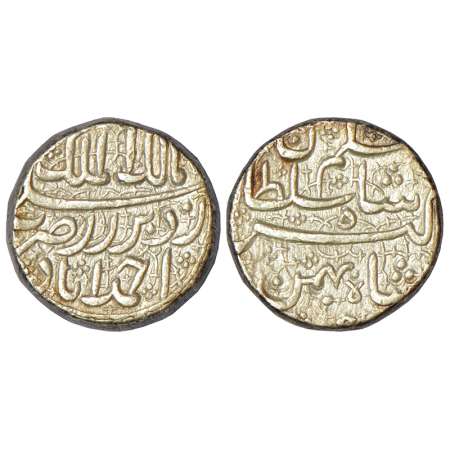 Jahangir (1605-1627 AD), silver rupee, with pre-accession name Salim, Ahmedabad mint, Bahm