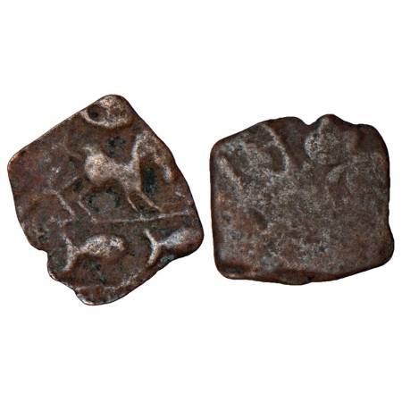 Ancient Khandesh / North Maharashtra, uninscribed die-struck coin of post-Mauryan period, 