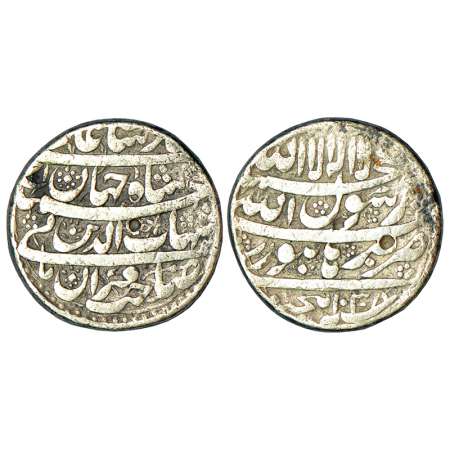 Shah Jahan (1628-1658 AD), silver rupee, Burhanpur mint, AH 1037/RY Ahd, KM 222.5, 10.37g,