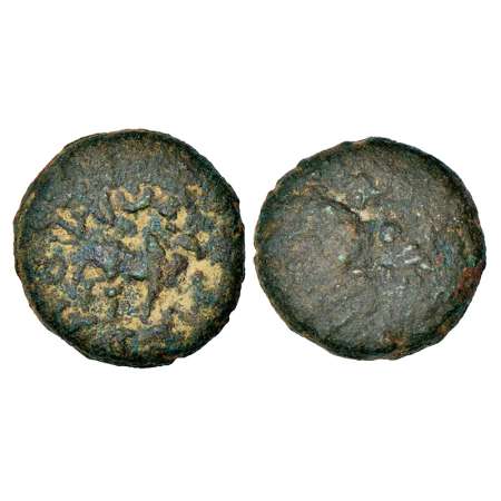 Post-Mauryan tribal republics, Yaudheyas, cast coin of 'Bahudhanyaka' type, early series (