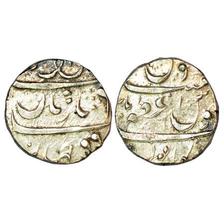 Maratha confederacy, silver rupee, Azamnagar Gokak mint, in the name of Muhammad Shah, 'Ba
