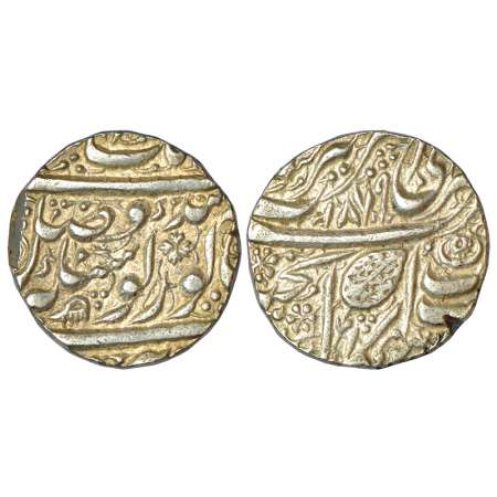 Sikh Empire, silver rupee, Amritsar mint, 'Nanak Shahi' couplet, VS 1879, G. Singh 01.39.0