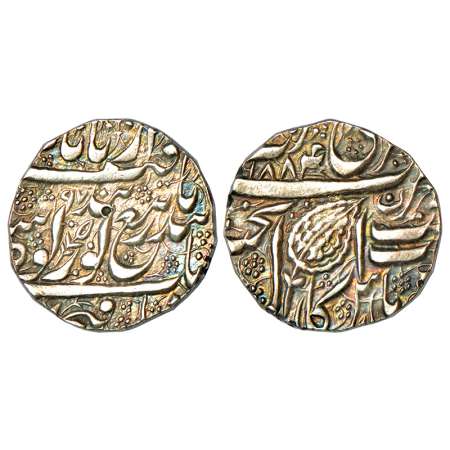 Sikh Empire, silver rupee, Amritsar mint, later 'Gobind Shahi' couplet, VS 1884/97, Lotus 