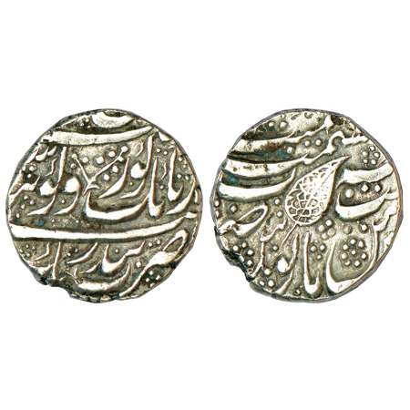Sikh Empire, Governor Diwan Moti Ram (end of 1819-1820 AD), silver rupee, Kashmir mint, 'G