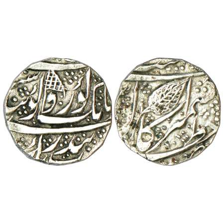 Sikh Empire, Governor Diwan Moti Ram (2nd Governor ship) and Diwan Chunilal, silver rupee,