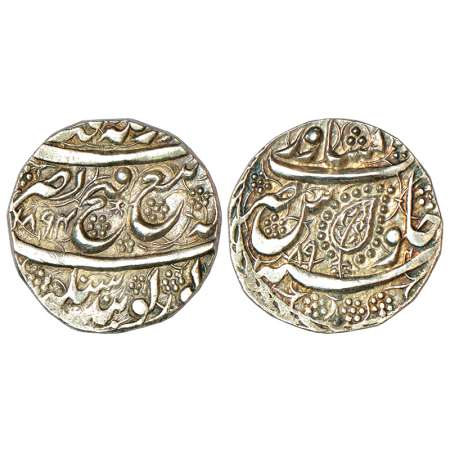 Sikh Empire, silver rupee, Peshawar mint, VS 1894 on both sides, Herrli 13.02.04, 8.45g. O