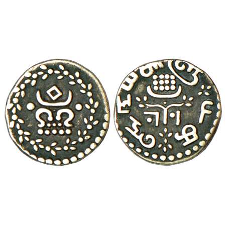 Travancore, Rama Varma IV (1860-1880 AD), silver velli fanam, ND (1860-1861 AD), KM 22, 1.