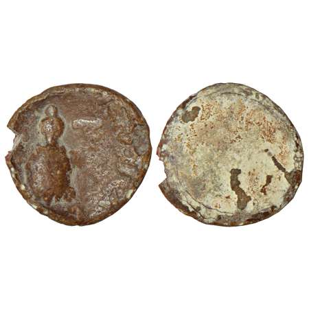 Mahabhojas (feudatories under the Satavahanas), lead coin of a Sadagara Mahabhoja, 'turtle