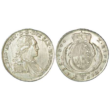 German State-Saxony-Albertine, Friedrich August (1763-1806 AD), silver thaler, AD 1804, 'I