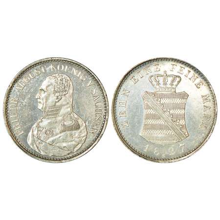 German State-Saxony-Albertine, Friedrich August I (1806-1827 AD), silver thaler, AD 1827, 