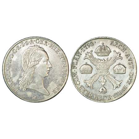 Italian State-Milan, Austrian Administration, Franz II (1792-1835 AD), silver crocione (Kr