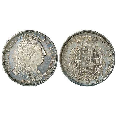 Italian State-Naples & Sicily, Ferdinando IV restored in Naples (1815-1816 AD), silver 120