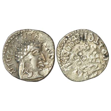 Satavahanas, silver 'portrait' type drachm of Vasithiputa Siri Pulumavi (85-125 AD), MCSI 
