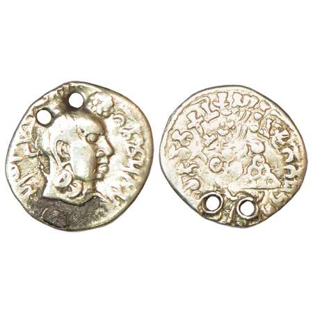 Satavahanas, silver 'portrait' type drachm, Gotamiputa Siri Yaña Satakani (180-220 AD), Pi