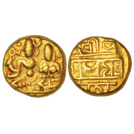 Vijayanagar Kingdom, Sangama dynasty, gold varaha of Pratapa Devaraya I (1406-1422 AD), Gi