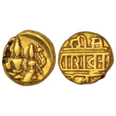Vijayanagar Kingdom, Tuluva dynasty, gold varaha of Sadasiva Raya (1542-1568 AD), MCSI-I 7