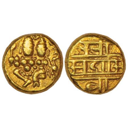 Nayakas of Ikkeri (Keladi), gold pagoda of Sadashiva Nayaka (1530-1566AD), 3.43g. Obv: Shi