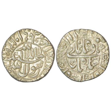 Shah Jahan (1628-1658 AD), silver rupee, Surat mint, AH 1067/RY 31 (6 is retrograde to 2),