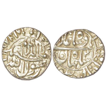 Shah Jahan (1628-1658 AD), silver ½ rupee, Surat mint, AH 1068/RY 31, both side legend in 