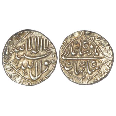Shah Jahan (1628-1658 AD), silver ½ rupee, Surat mint, AH 1057/RY 21, both side legend in 