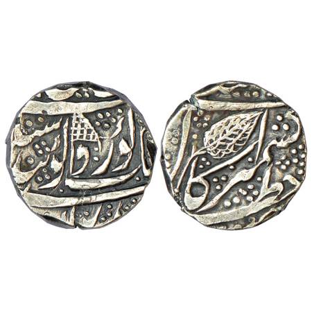 Sikh Empire, Governor Diwan Moti Ram (2nd governorship) and Diwan Chunilal, silver rupee, 