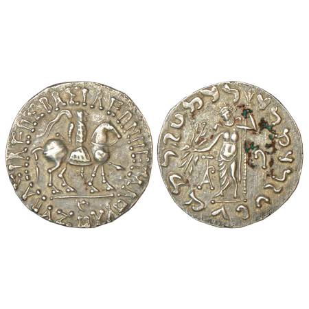 Indo-Scythians - silver tetradrachm of Azes (c.57-30BC), Hazara series, MAC 2228, 9.59g. O
